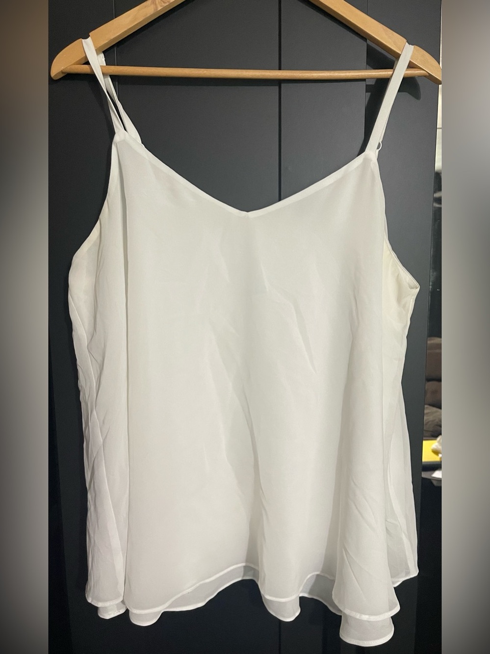 Torrid White Double-Layer Chiffon Cami